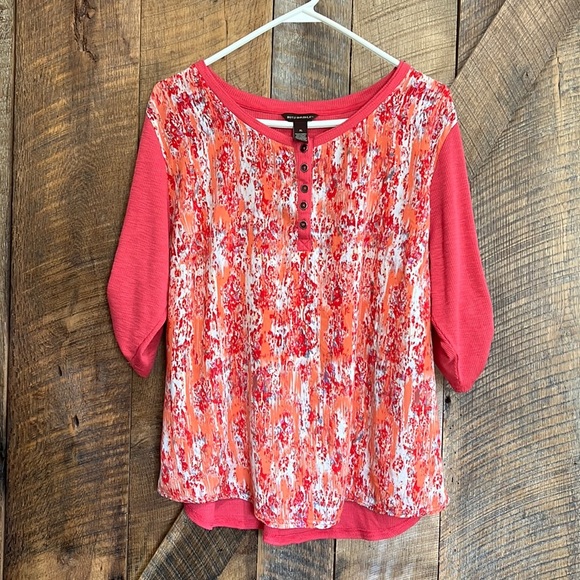 Bit and bridle multicolored blouse 100% rayon fabric in front size XL - Picture 1 of 6